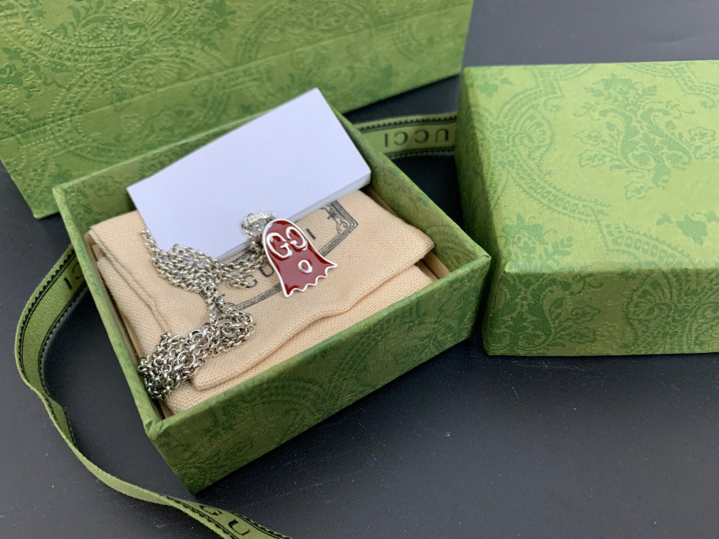 Luxury Gucci GG GHOST RED NECKLACE