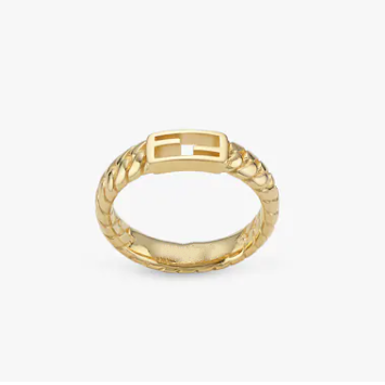 Luxury FendiBAGUETTE RING GOLD