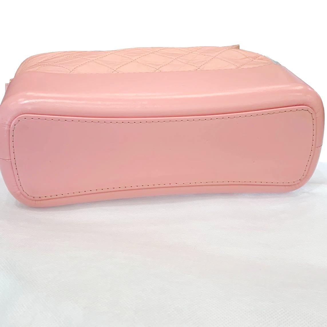 CHANEL Gabrielle Medium Aged Calfskin Leather Shoulder Bag Pink