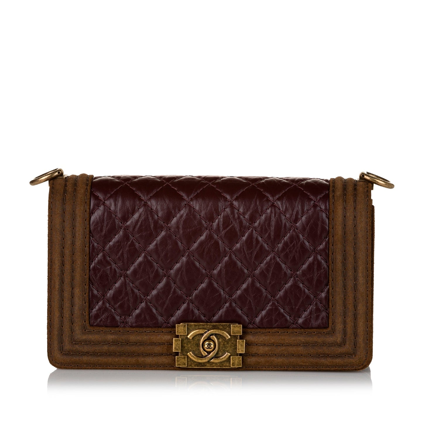Luxury Chanel Boy Flap Brown Lambskin Gold