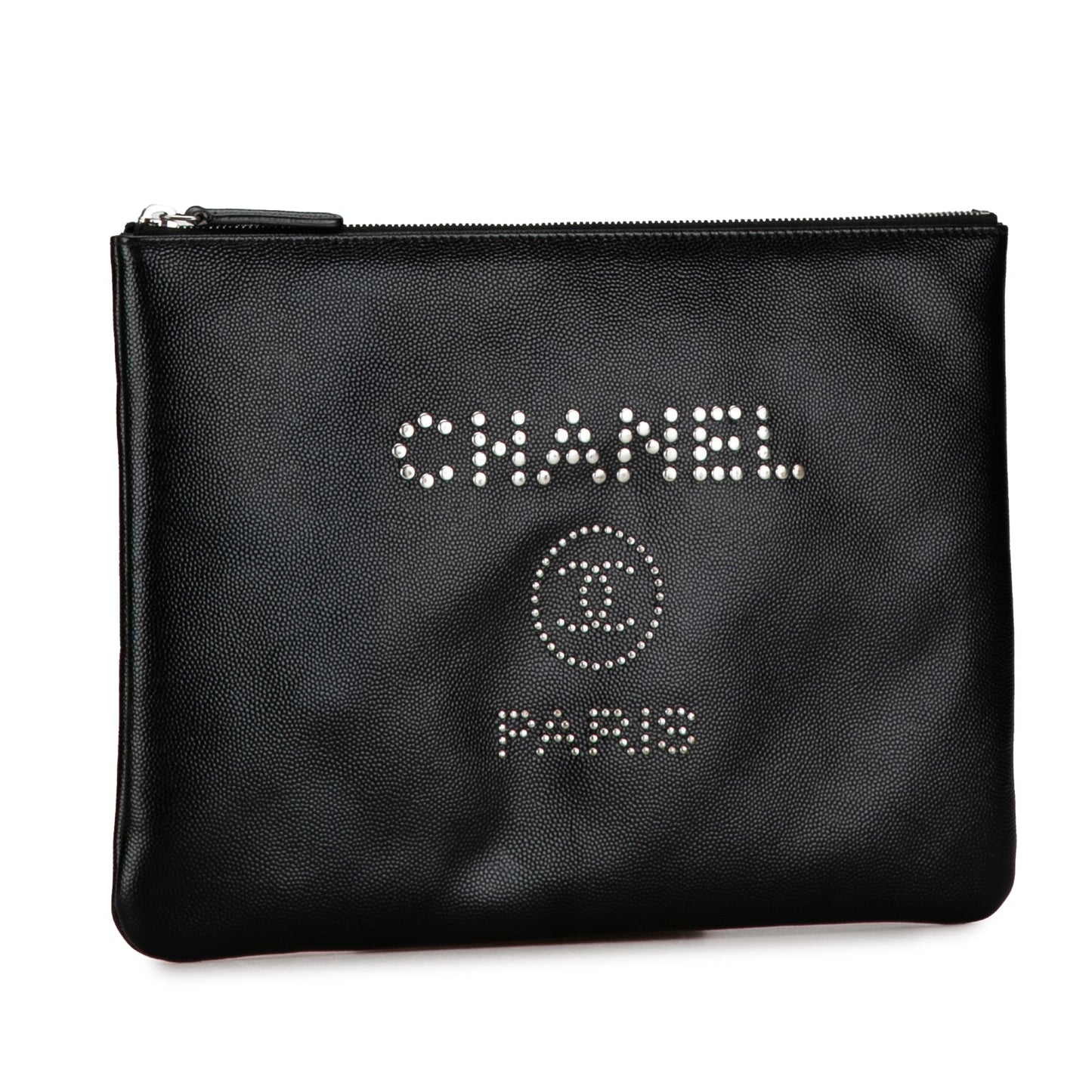 CHANEL Medium Caviar Deauville Pouch Clutch Bag