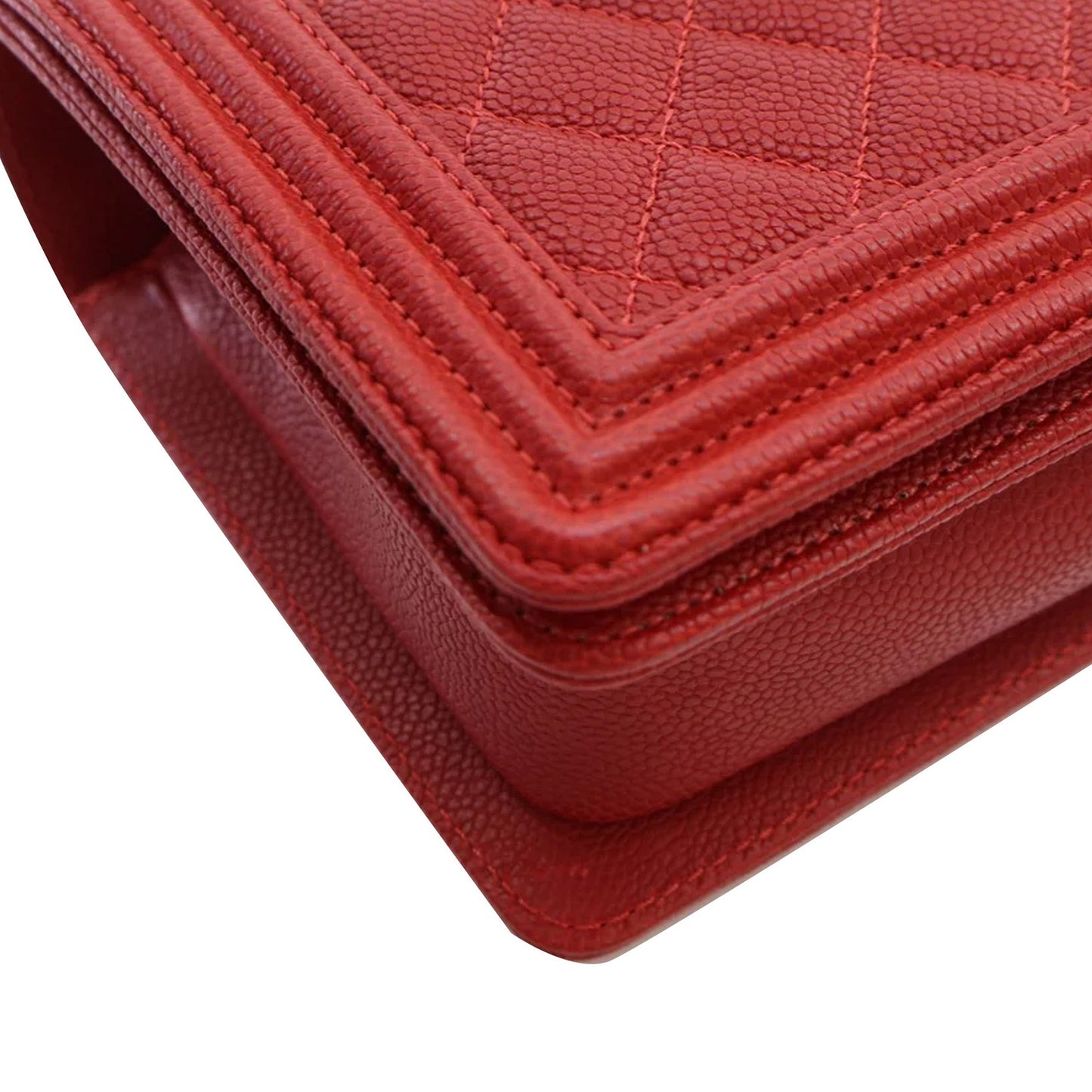 CHANEL Quilted Caviar Boy Clutch Clutch Bag