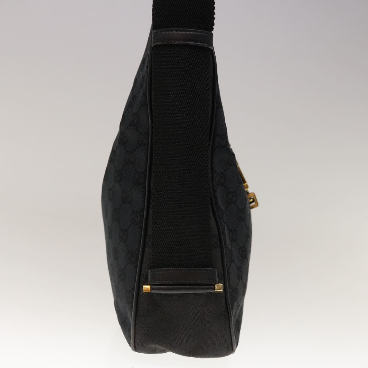 GUCCI Jackie GG Canvas Shoulder Bag Black 92735  10452
