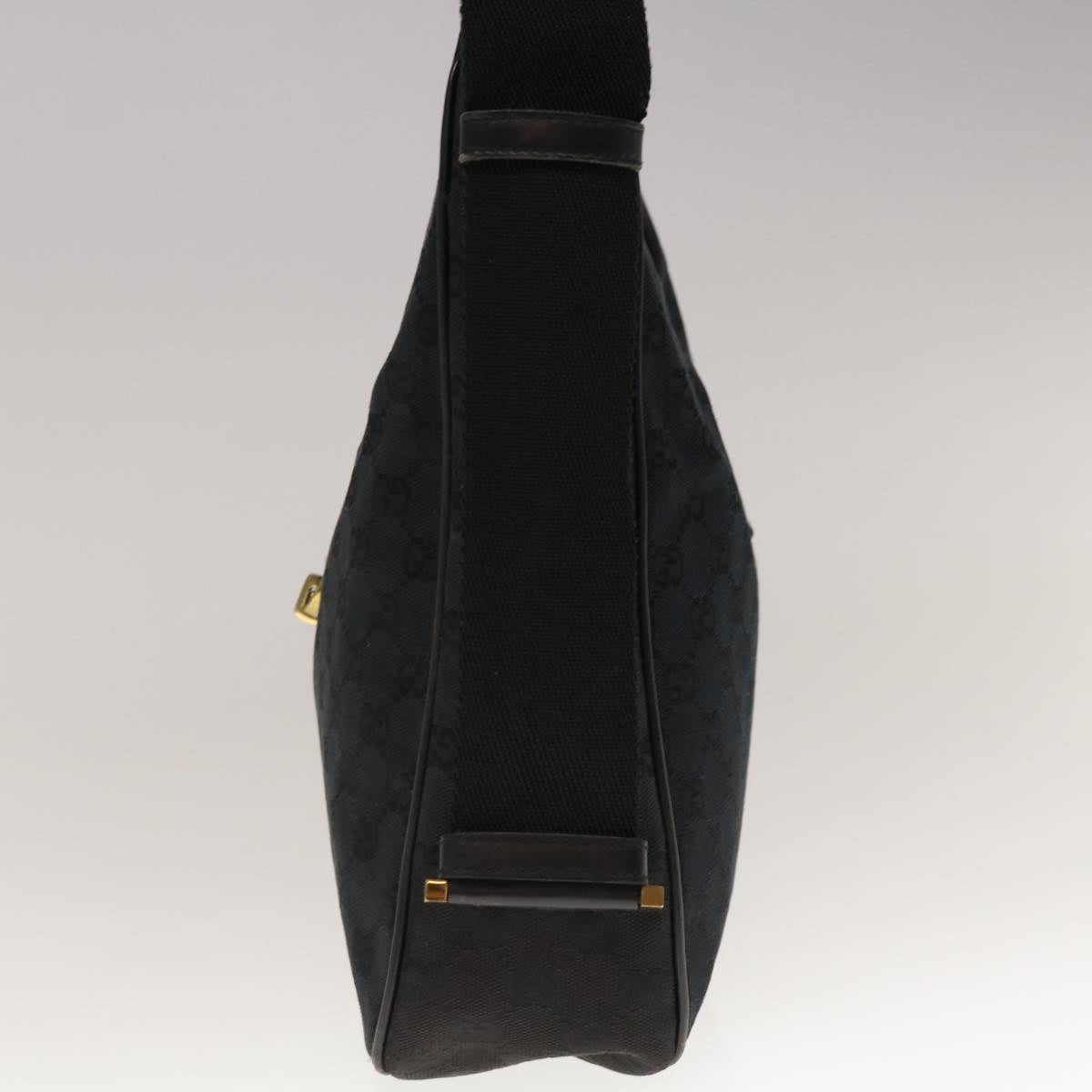 GUCCI Jackie GG Canvas Shoulder Bag Black 92735  10452