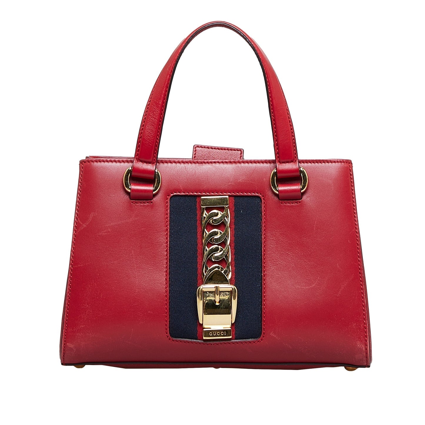 Luxury Gucci Sylvie Satchel Red