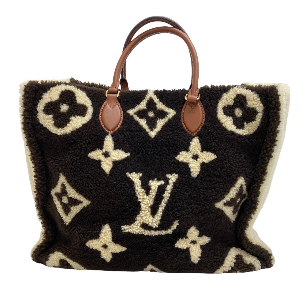 LOUIS VUITTON Tote Bag M55420 Mouton Brown 2WAY handbag Monogram teddy On-the-go GM Women
