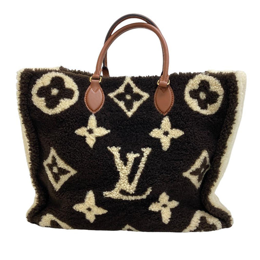 LOUIS VUITTON Tote Bag M55420 Mouton Brown 2WAY handbag Monogram teddy On-the-go GM Women