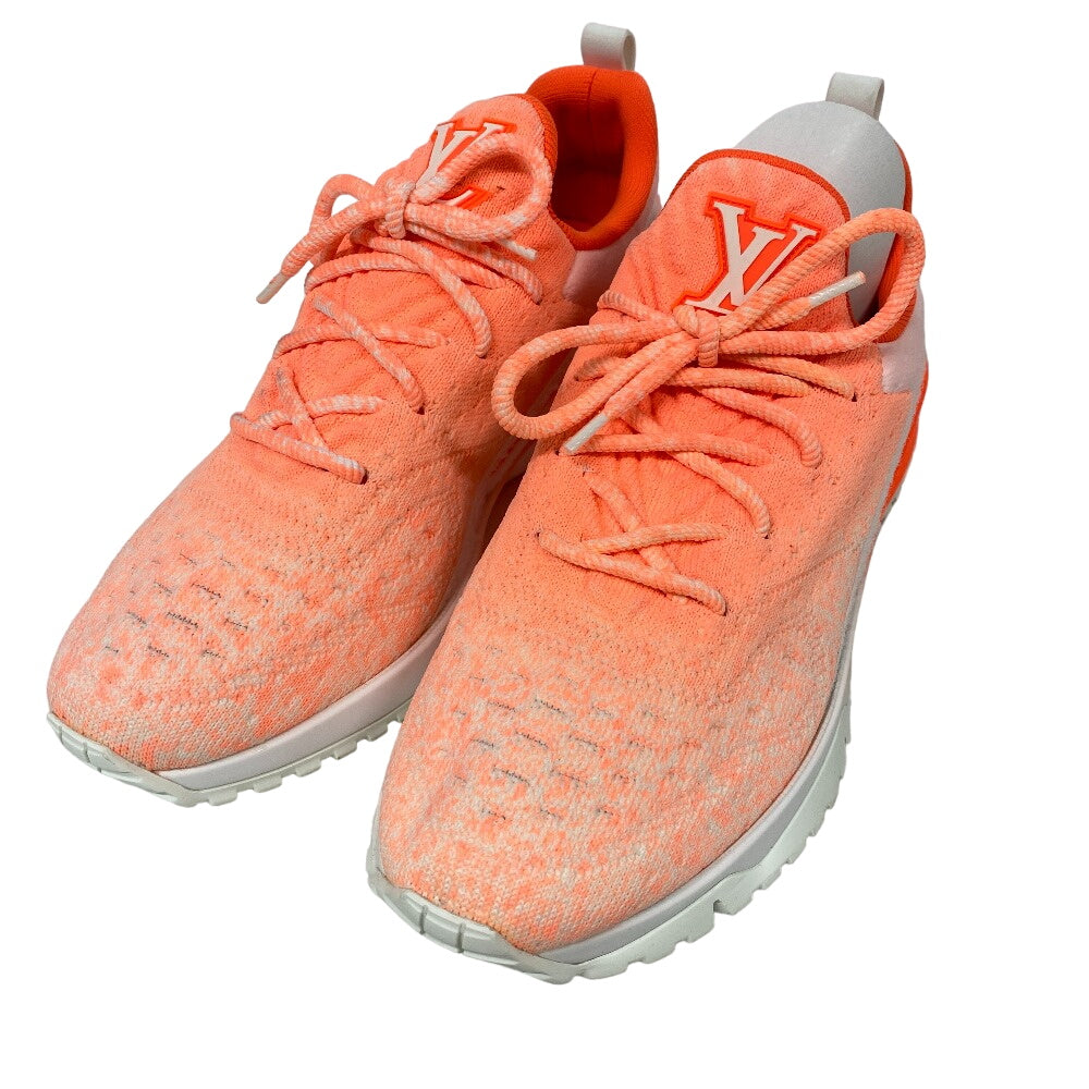 LOUIS VUITTON sneakers fabric Orange 6 LV logo VNR line mens 6