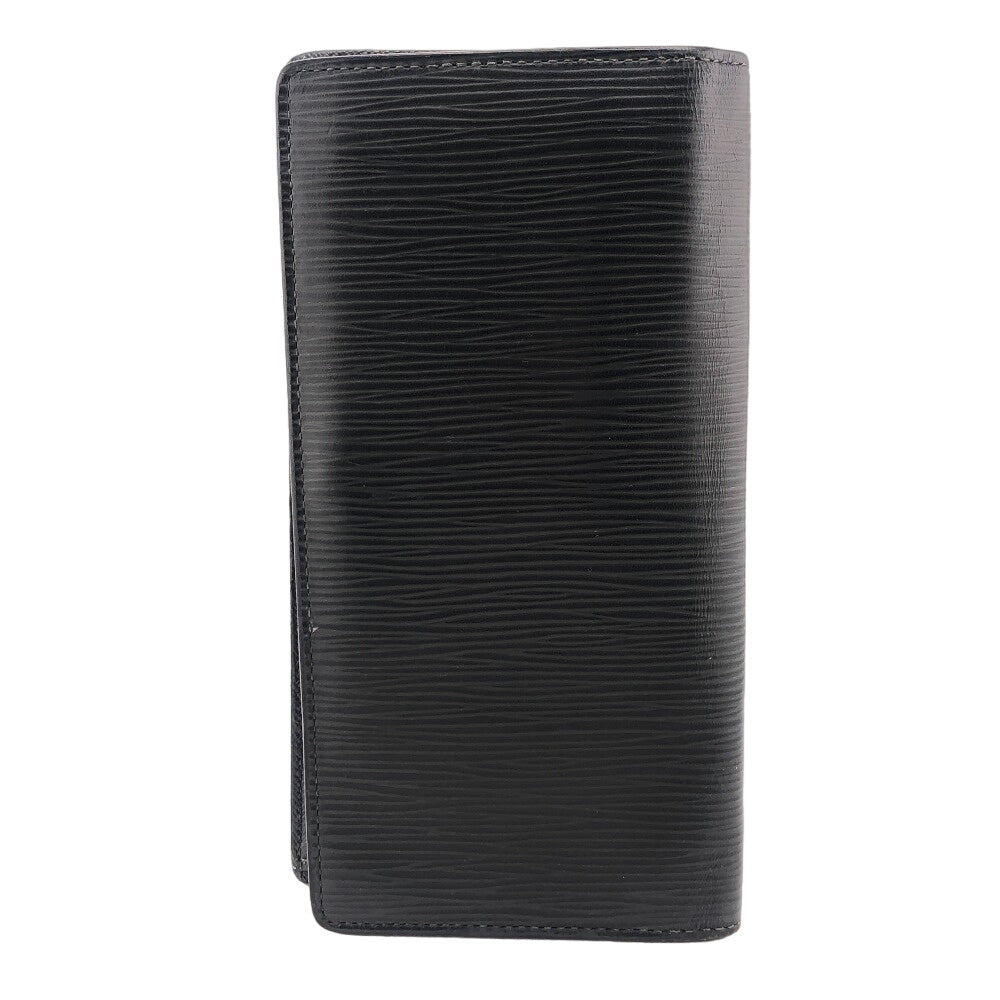 LOUIS VUITTON Long Wallet Purse M60622 leather black Epi Portefeuille Braza mens