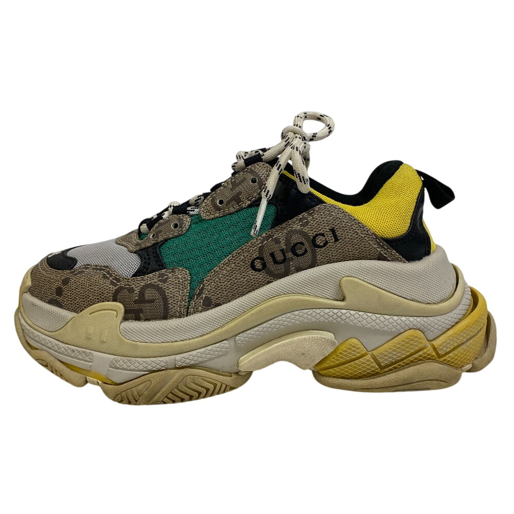 GUCCI sneakers Canvas, Knit Fabric beige Gucci x Balenciaga The Hacker Project Maxi GG Supreme canvas Women 24
