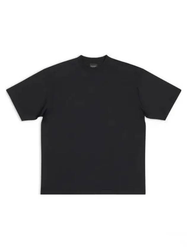 Luxury Balenciaga Care Label Print Short Sleeve T-Shirt Black
