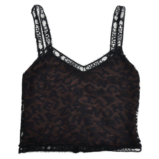 Luxury Chanel Setup Tops Skirt Black Brown 98A #42