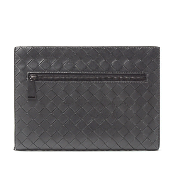 Luxury Bottega Veneta Leather Intrecciato Clutch Bag