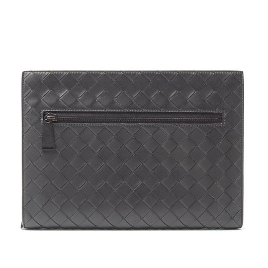 Luxury Bottega Veneta Leather Intrecciato Clutch Bag