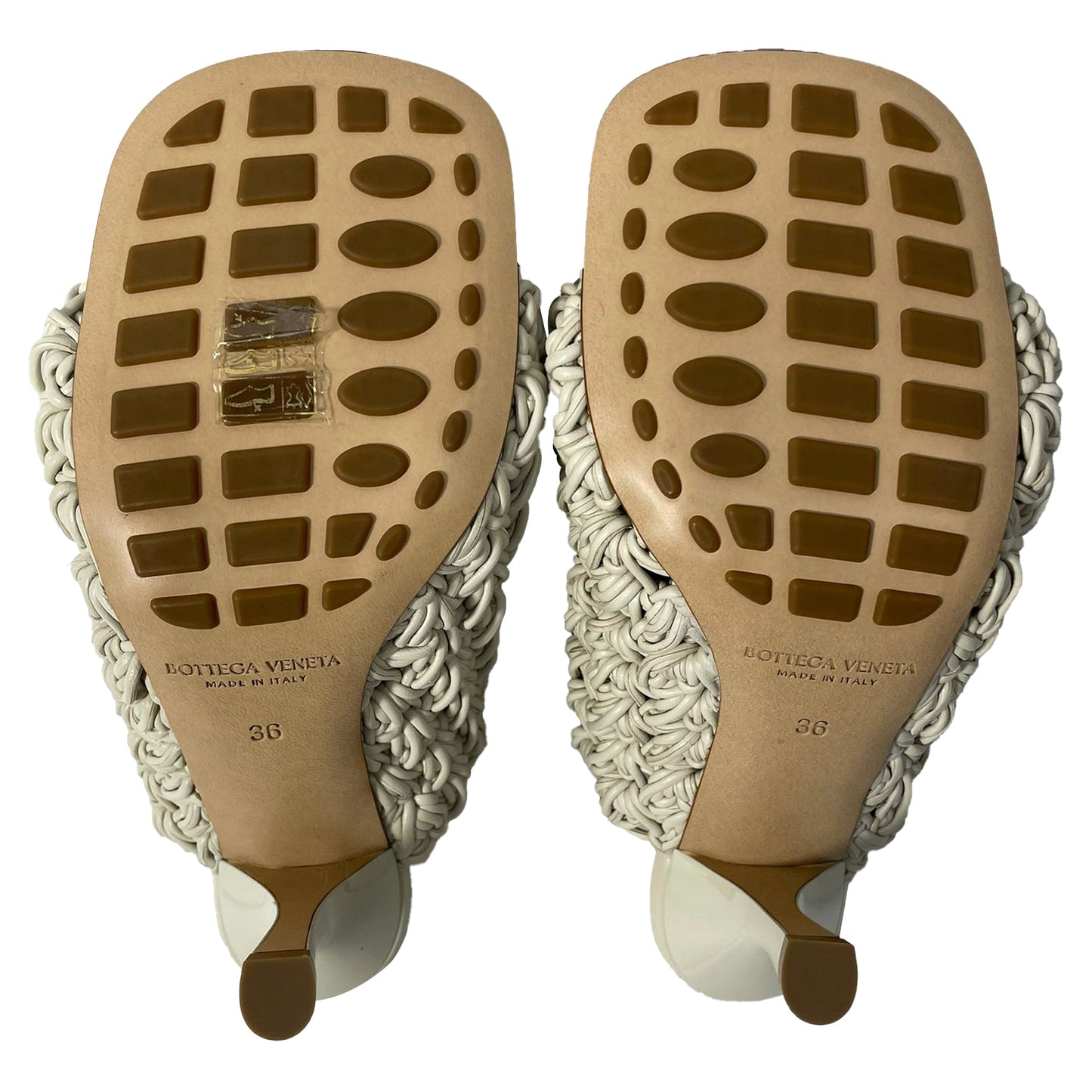 Luxury Bottega Veneta The Board Open-Toe Mules in Cream Leather
