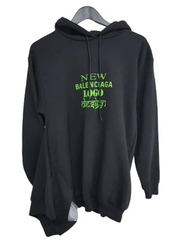 Luxury Balenciaga New Logo Hoodie Black
