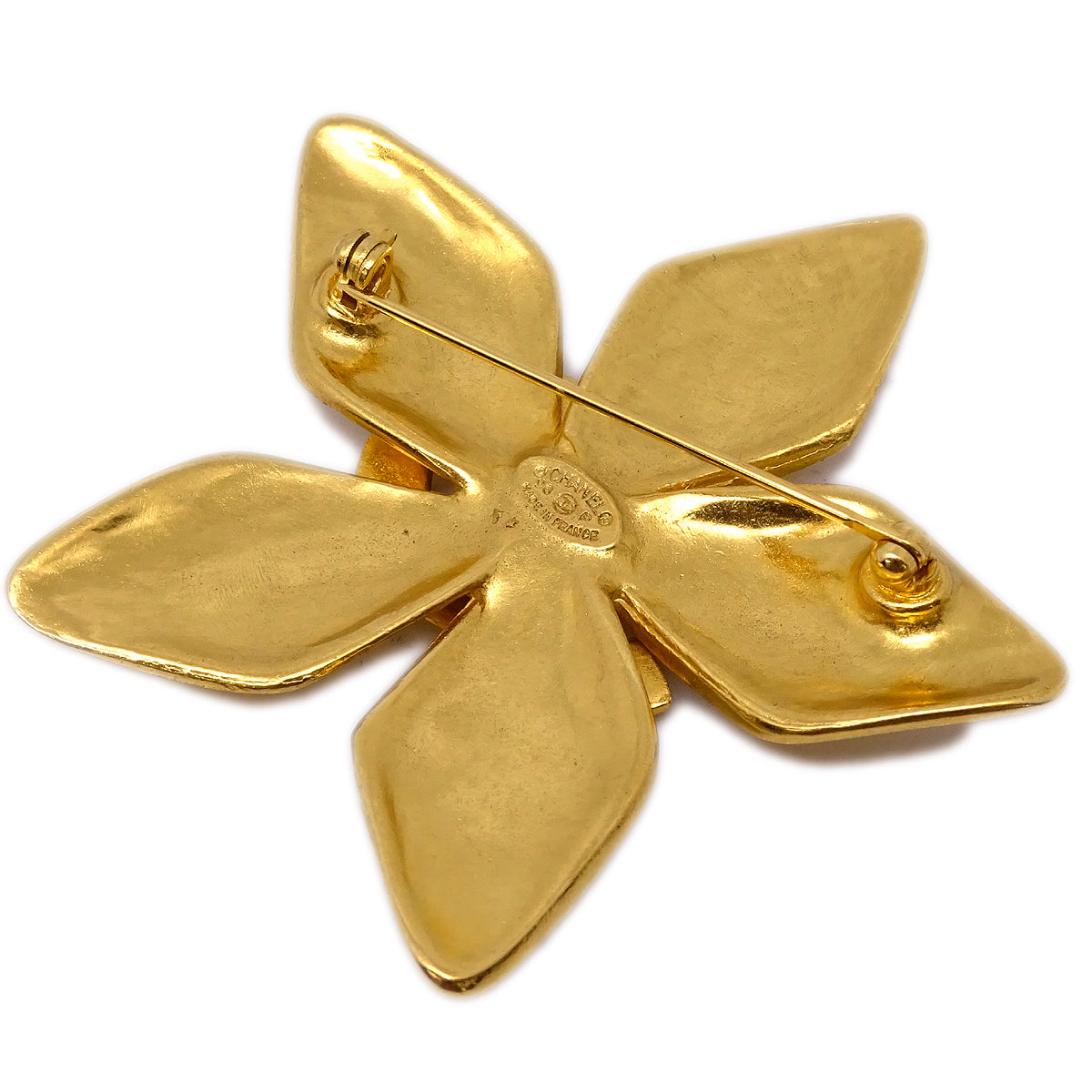 Luxury Chanel CC Brooch Pin Gold 96P