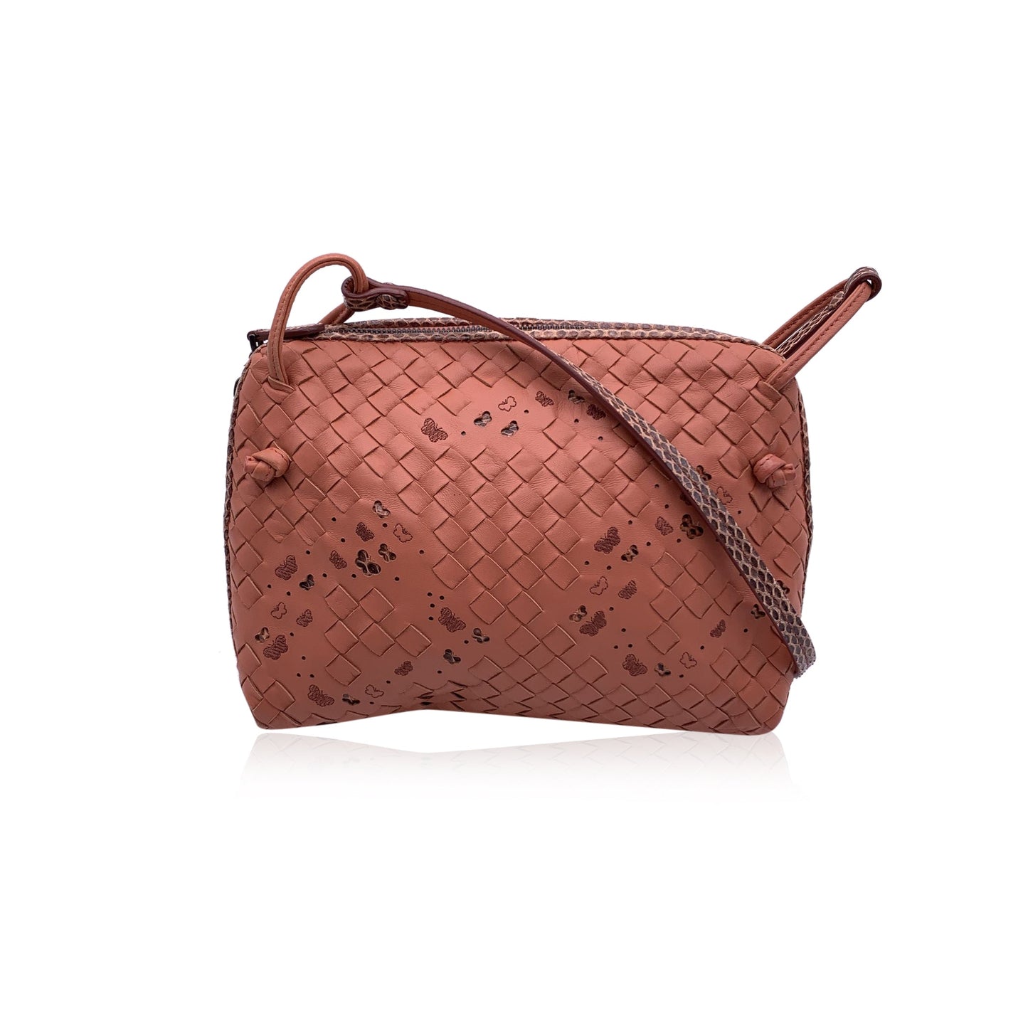 Luxury Bottega Veneta Leather Crossbody Bag Butterfly