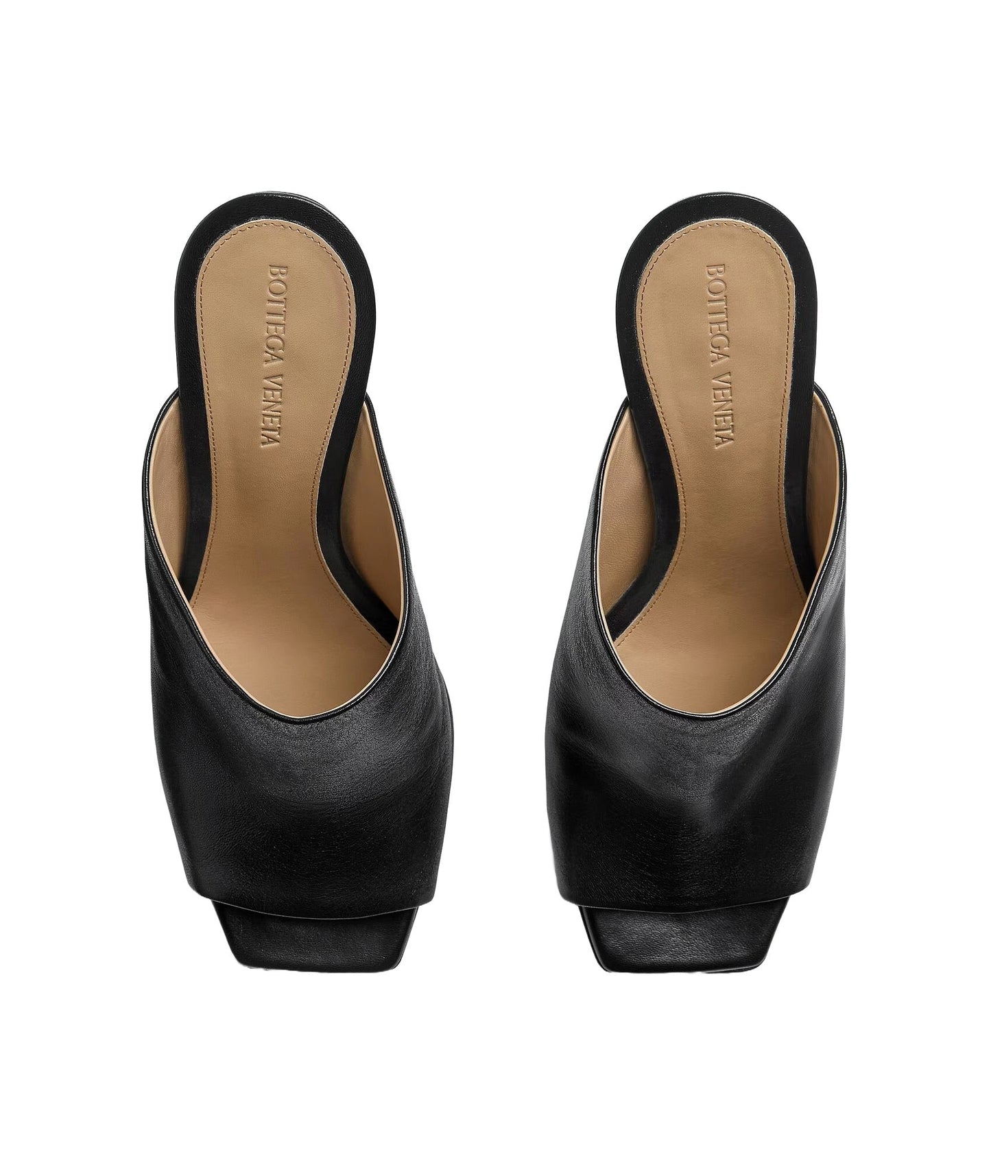 Luxury Bottega Veneta Black Nappa Leather Knot Mules