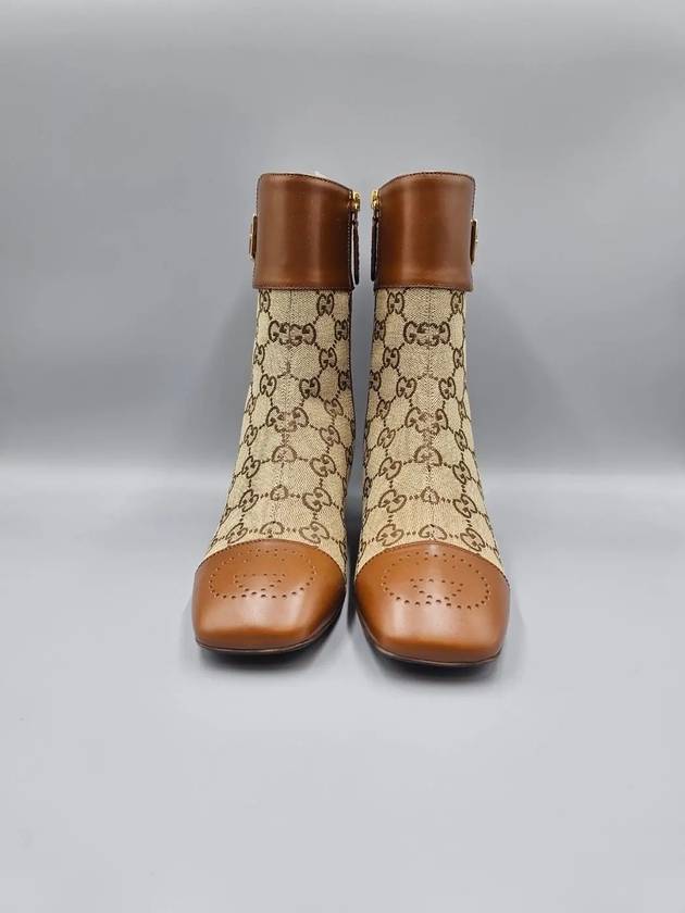 Luxury Gucci Trending 2025 Women's GG Canvas Ankle Boots Brown