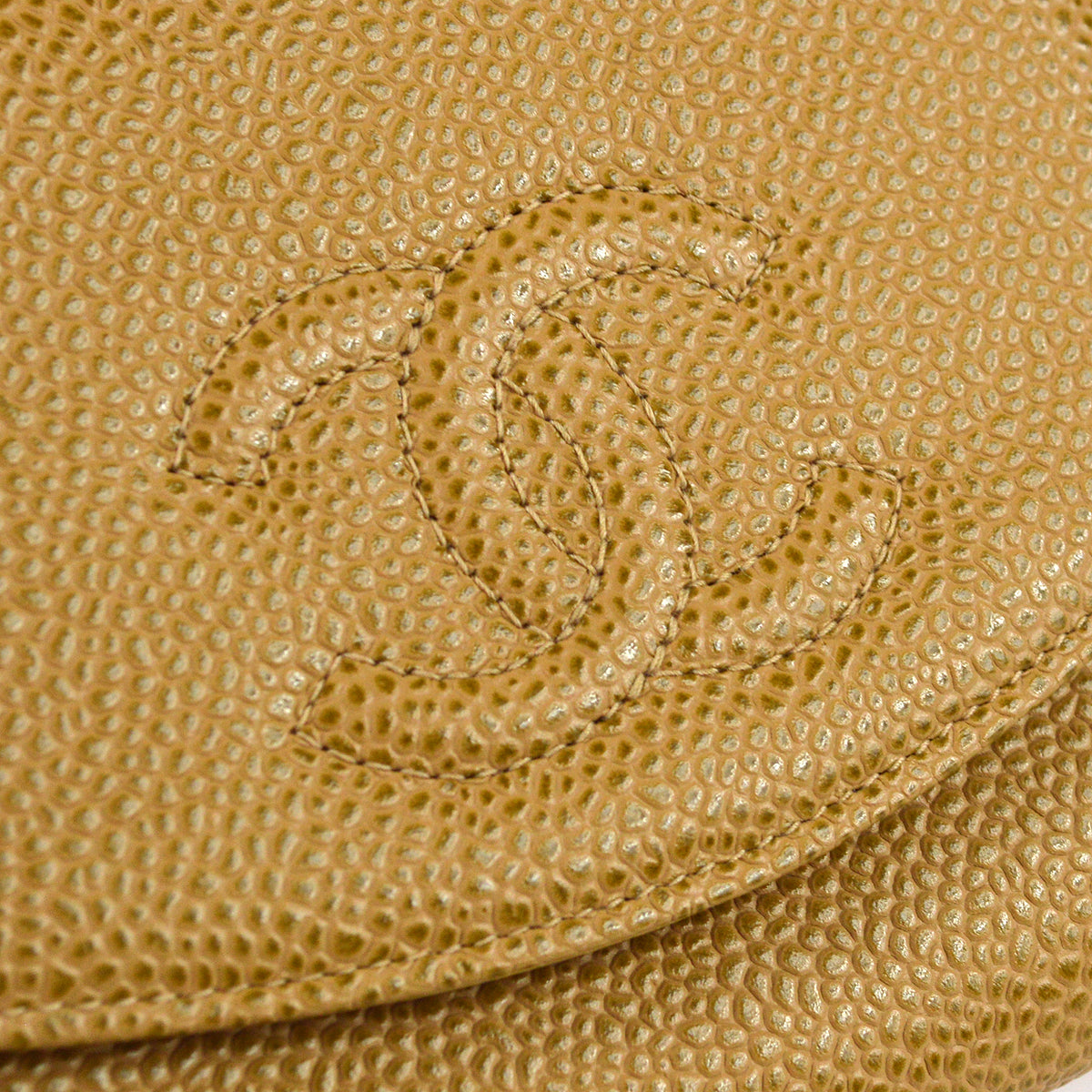 Luxury Chanel Bifold Wallet Beige Caviar