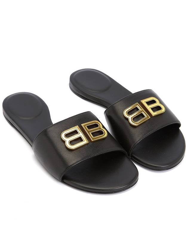 Luxury Balenciaga Groupie Slippers Black