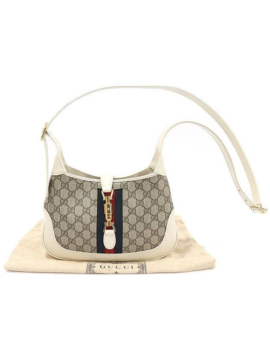 Luxury Gucci Trending 2025 636706 GG Supreme Canvas Gold Plated Jackie 1961 Small Shoulder Bag