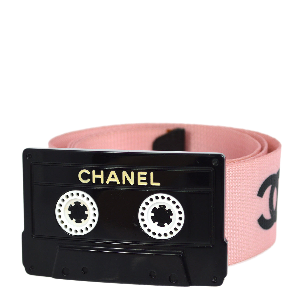 Chanel Cassette Tape Belt Pink 04P #75/30 Small New