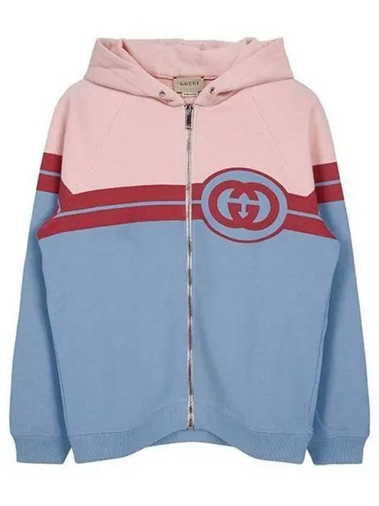 Luxury Gucci Trending 2025 Kids Logo Zip Up Hoodie Pink Blue