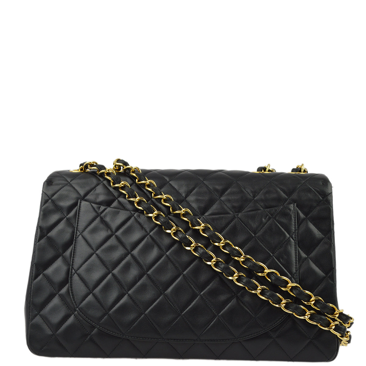 Chanel 1994-1996 Lambskin Maxi Classic Flap Shoulder Bag