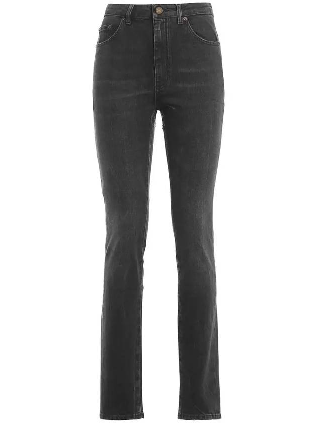 Luxury Saint Laurent High Waist Skinny Jeans Black