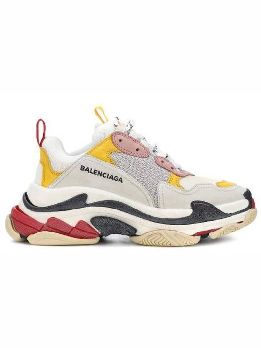 Luxury Balenciaga Triple S Low Top Sneakers Cream Yellow