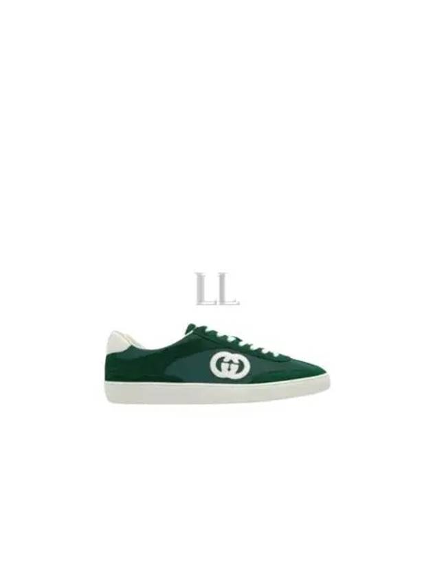 Luxury Gucci Trending 2025 Interlocking G Suede Low Top Sneakers Green