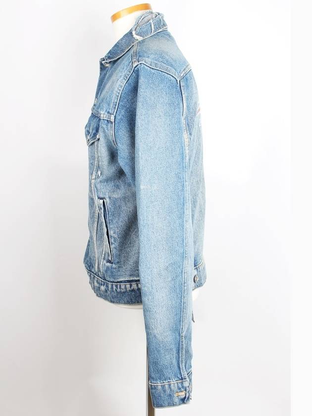 Luxury Balenciaga Wave logo denim jacket 46