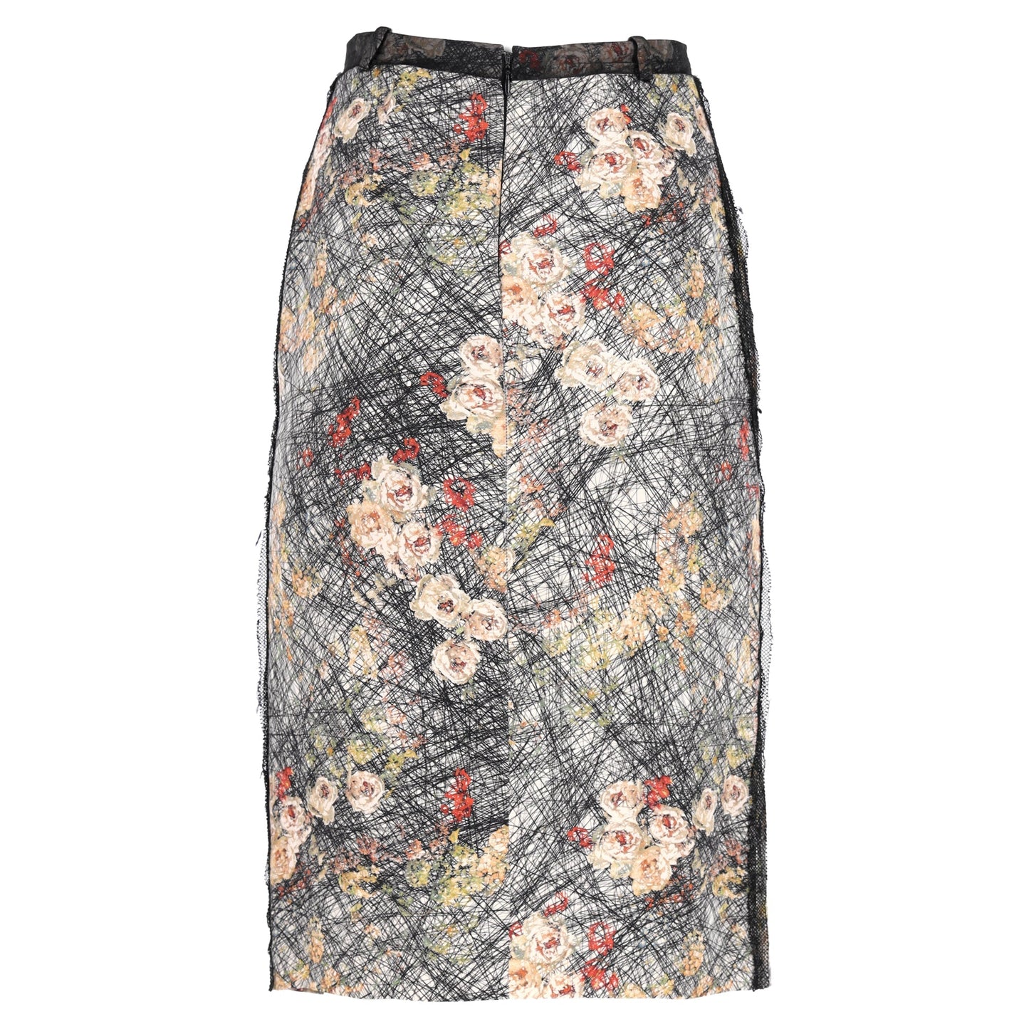 Luxury Bottega Veneta Printed Midi Skirt in Multicolor Silk