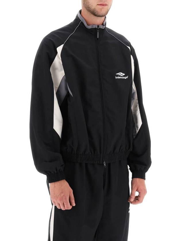 Luxury Balenciaga 3B Sports Icon Regular Track Jacket Black