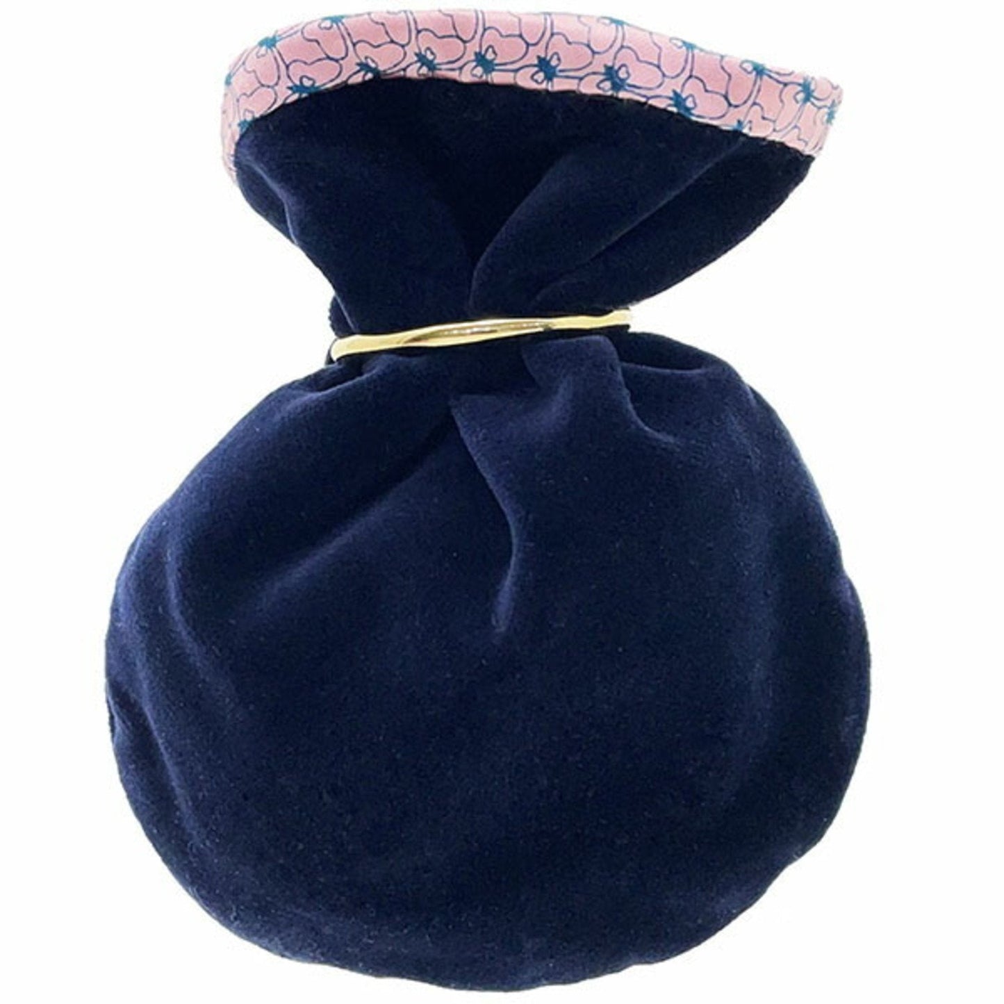 Luxury Bottega Veneta Navy pink Velvet Pouch ()