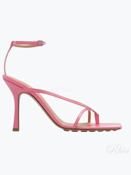 Luxury Bottega Veneta Stretch Leather Sandal Heels Pink