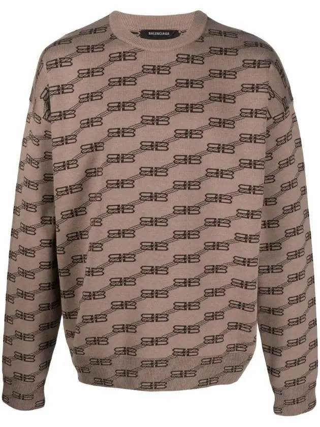 Luxury Balenciaga BB Monogram Sweatshirt Brown