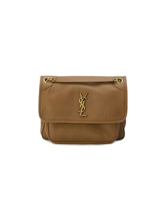 Luxury Saint Laurent Women's Medium Niki Grained Lambskin Bag in Nude & Neutrals | Size UNICA | 633178AACYT