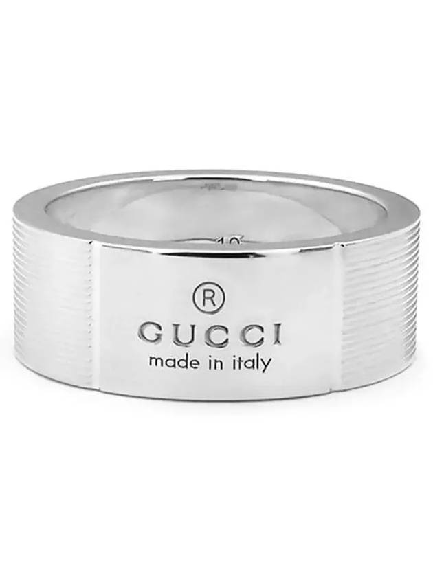 Luxury Gucci Trending 2025 Engraved Logo Ring Silver
