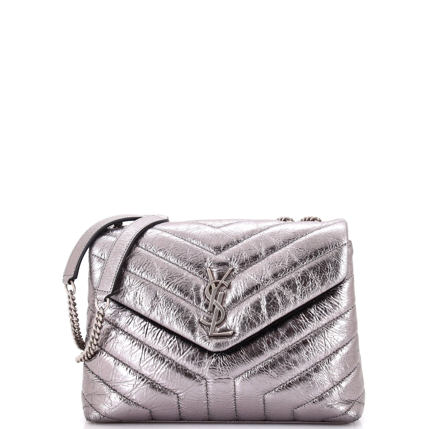 Luxury Saint Laurent Loulou Shoulder Bag Matelasse Chevron Leather Small