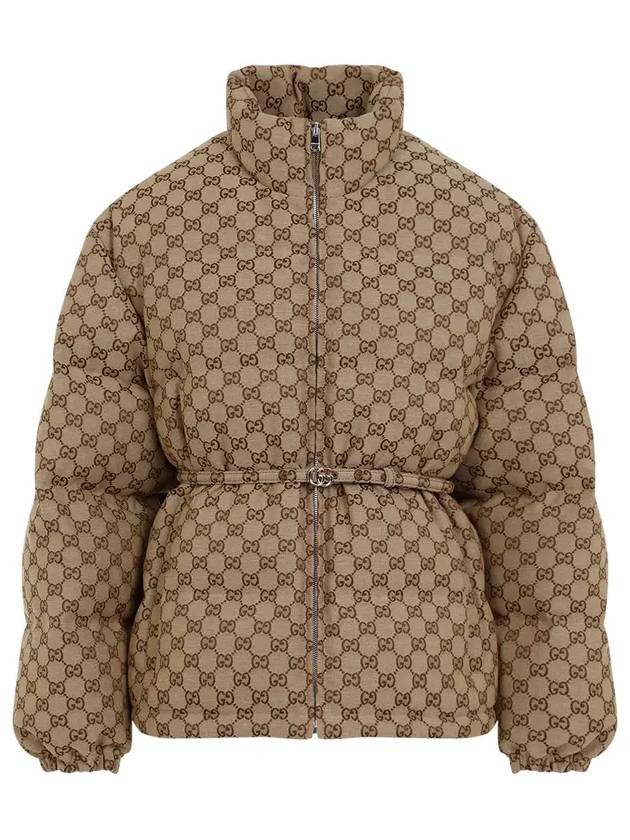 Luxury Gucci Trending 2025 GG Canvas Padded Bomber Camel