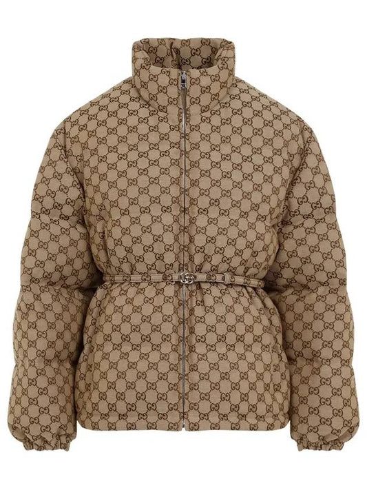 Luxury Gucci Trending 2025 GG Canvas Padded Bomber Camel