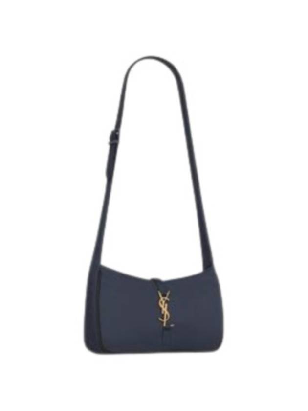 Luxury Saint Laurent 5 A 7 Regenerated Nylon Shoulder Bag Navy