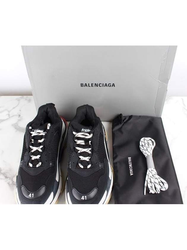 Luxury Balenciaga Triple S sneakers black red 41 260