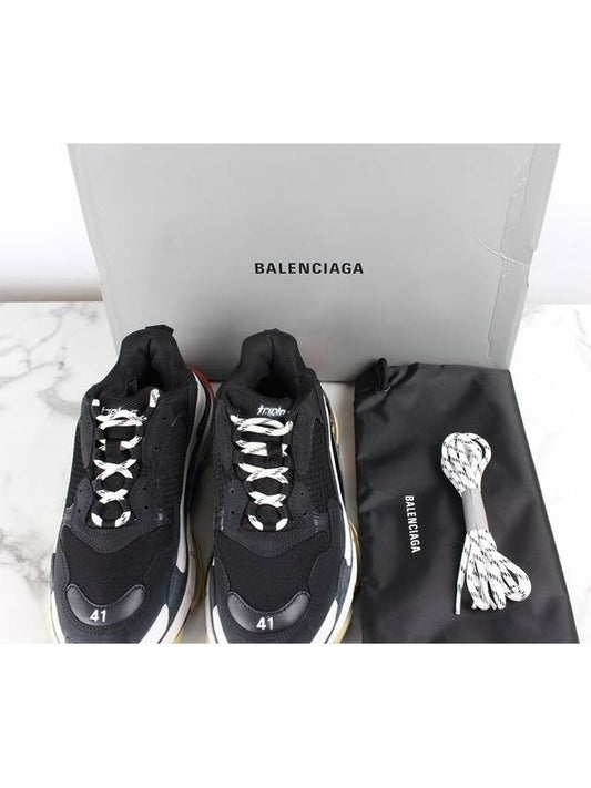 Luxury Balenciaga Triple S sneakers black red 41 260