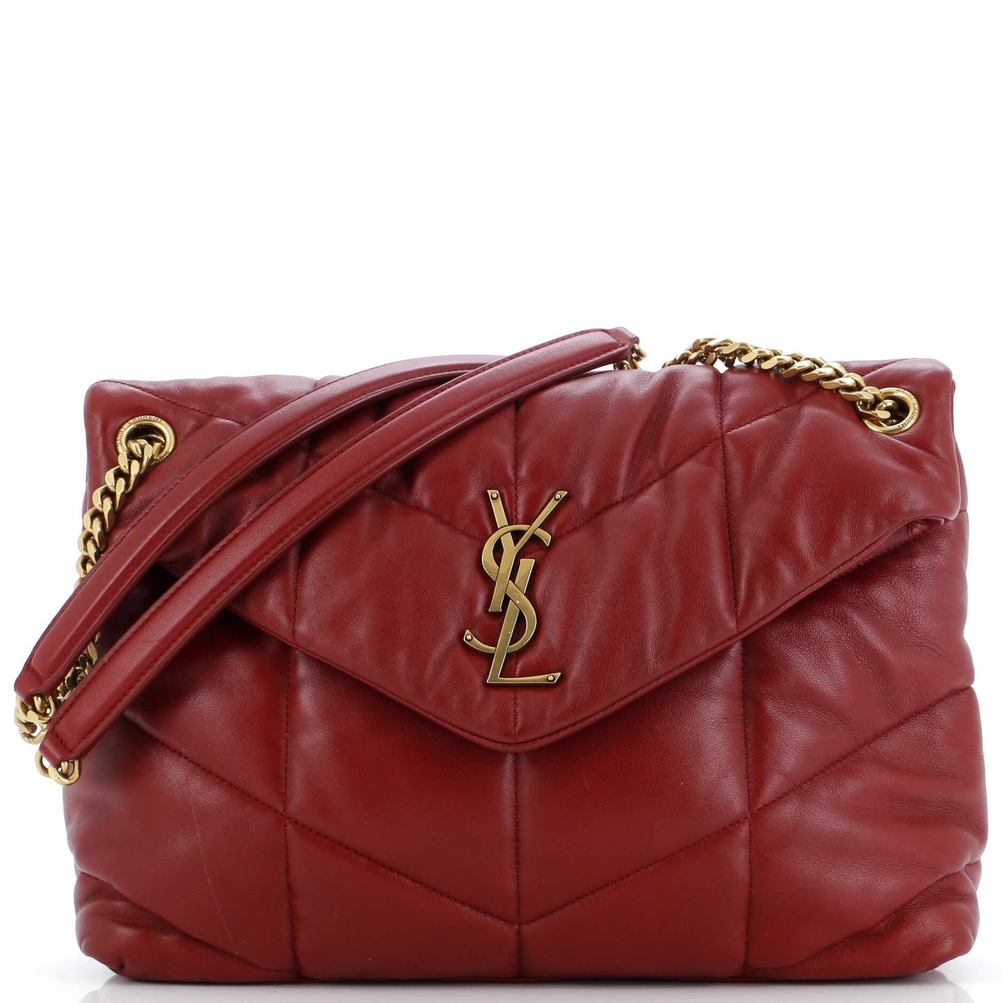 Luxury Saint Laurent Loulou Puffer Shoulder Bag Quilted Leather Medium