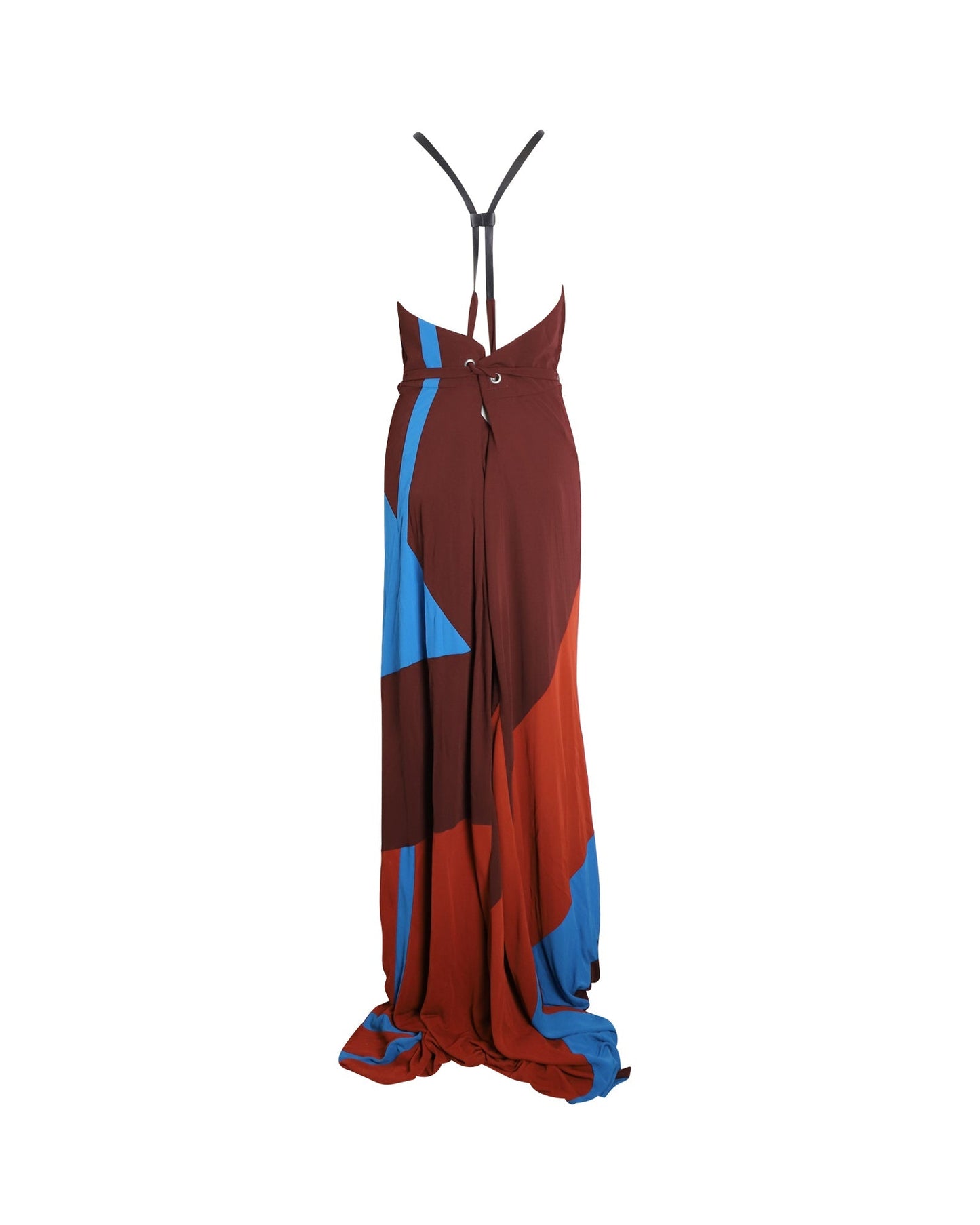 Luxury Bottega Veneta Asymmetric Maxi Dress in Multicolor Viscose