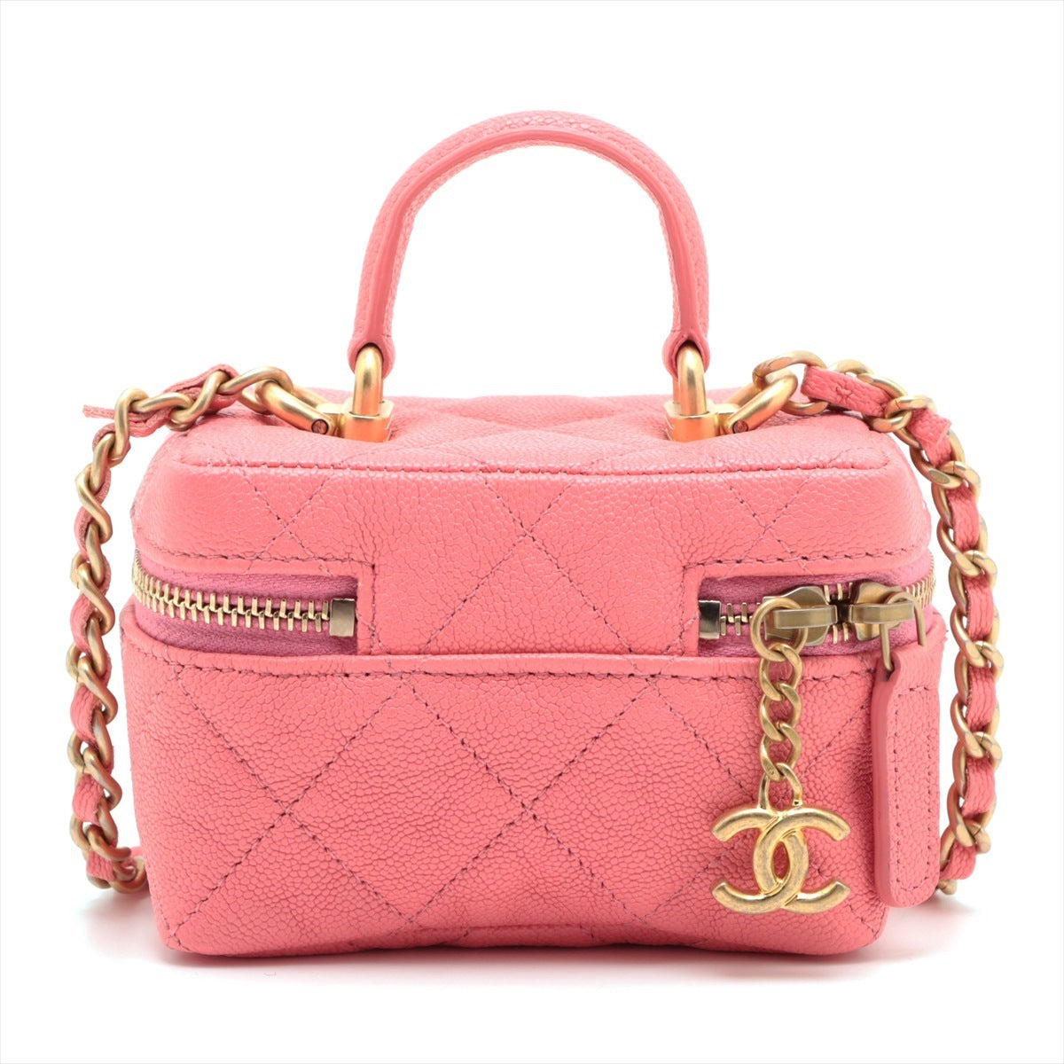Chanel Matrasse Caviar S Chain Shoulder Bag Mini Pink G  31st
